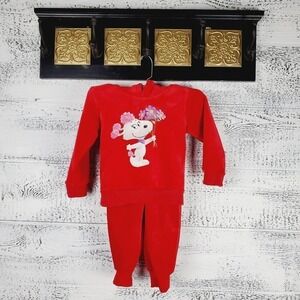 Peanut Snoopy Track Suit Top Sweater Hoodie & Bottom Jogger Pants Set